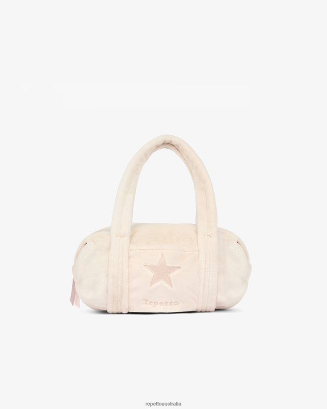 Repetto F4XL769 Kids Faux Fur Duffle Bag Size S Accessories Chalk Pink