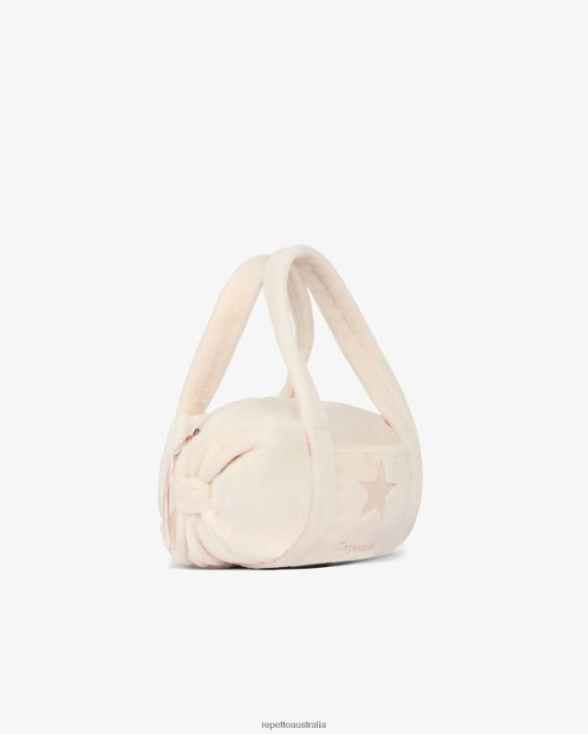 Repetto F4XL769 Kids Faux Fur Duffle Bag Size S Accessories Chalk Pink