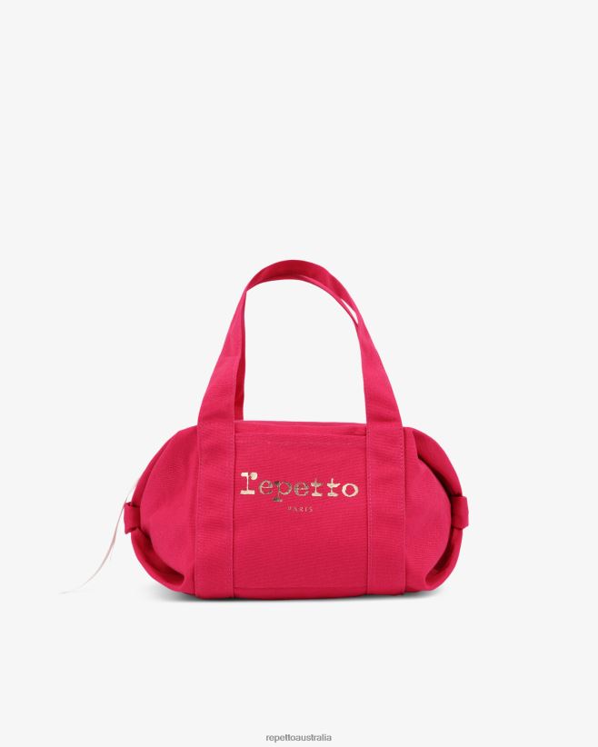 Repetto F4XL773 Kids Cotton Duffle Bag Size S Accessories Fuchsia Pink