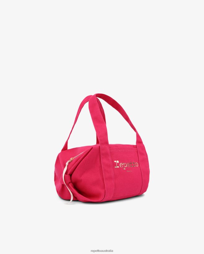 Repetto F4XL773 Kids Cotton Duffle Bag Size S Accessories Fuchsia Pink