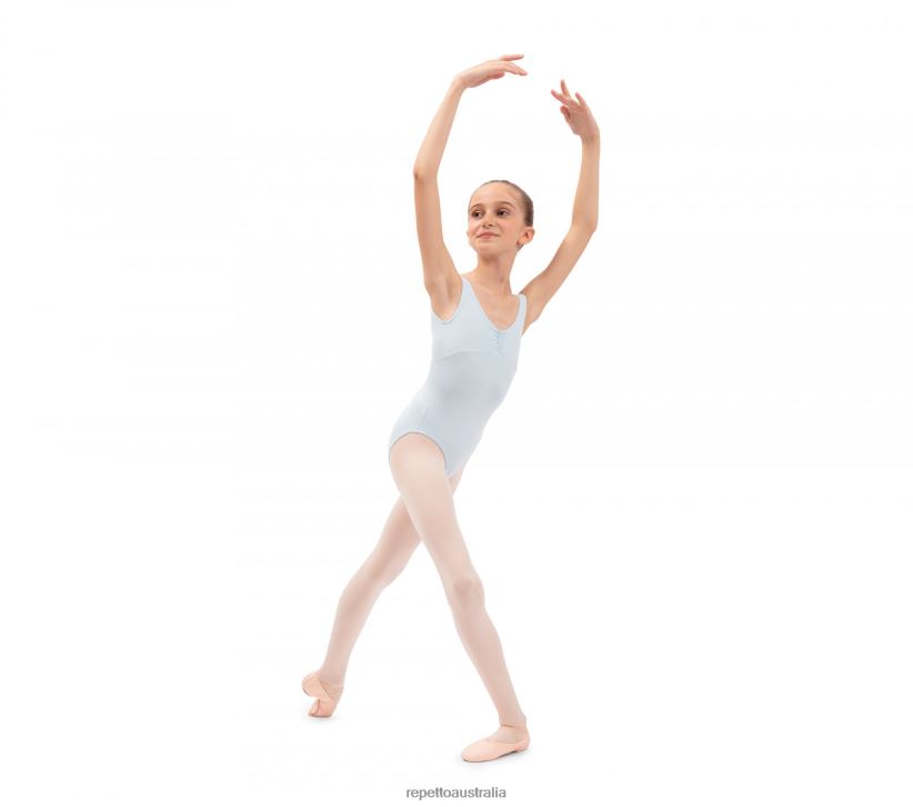 Repetto F4XL707 Kids Gathered Front And Back Leotard Neckline Clothing Fashion