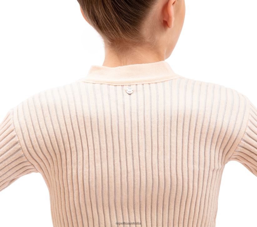 Repetto F4XL753 Kids Bicolor Rib-Knit Wrap-Over Clothing Fashion