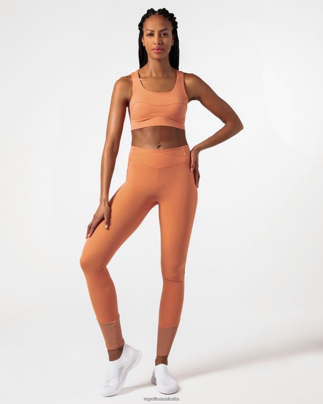 Repetto F4XL291 Women Active Silk Bra Clothing Bronze Orange