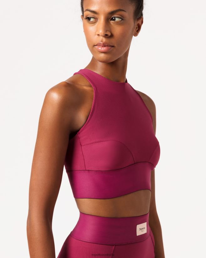 Repetto F4XL295 Women Intense Bra Clothing Burgundy Red