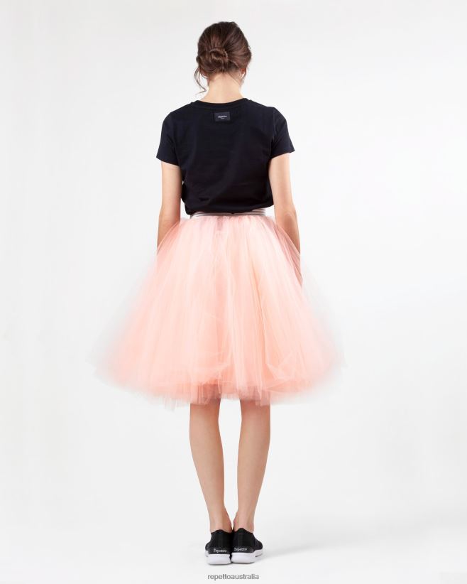 Repetto F4XL387 Women Tutu Skirt Clothing Coral Orange