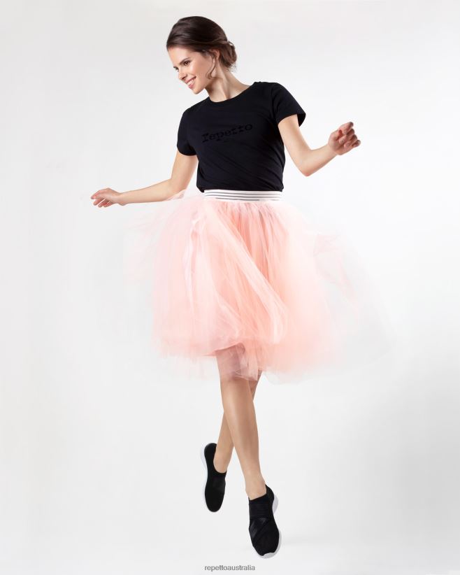Repetto F4XL387 Women Tutu Skirt Clothing Coral Orange