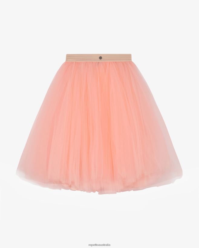 Repetto F4XL387 Women Tutu Skirt Clothing Coral Orange