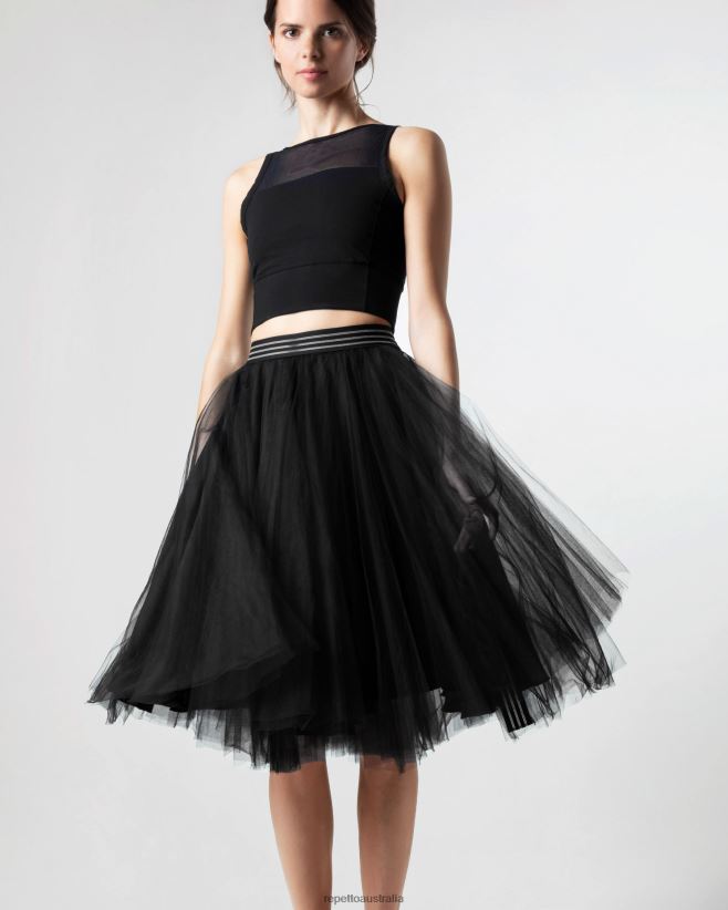 Repetto F4XL391 Women Tutu Skirt Clothing Black