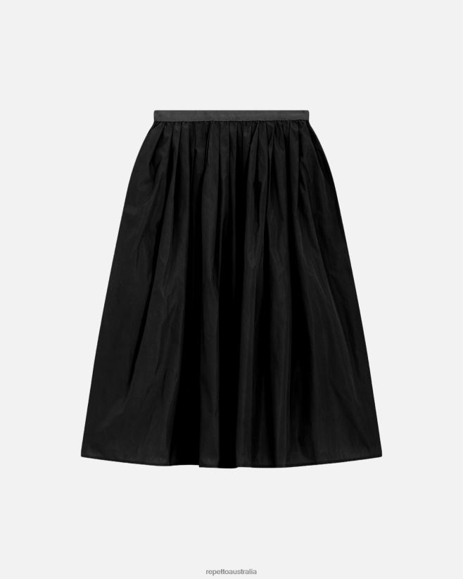 Repetto F4XL395 Women Memory Taffeta Skirt Clothing Black