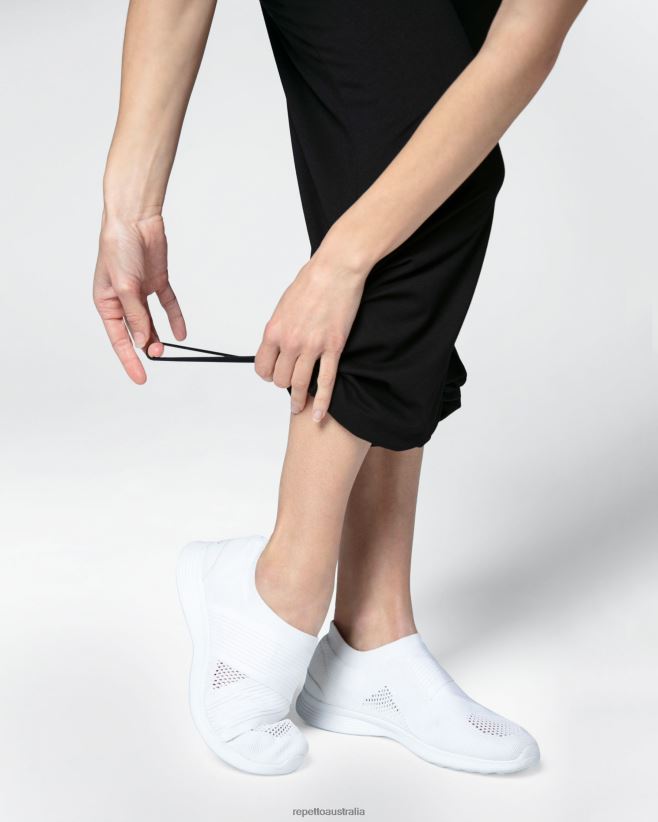 Repetto F4XL373 Women Viscose Jazz Pants With Fold Over Waistband Clothing Black