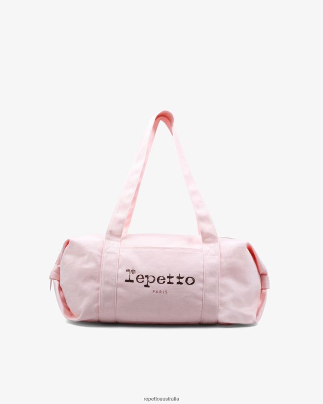Repetto F4XL400 Women Cotton Duffle Bag Size M Accessories Pale Pink