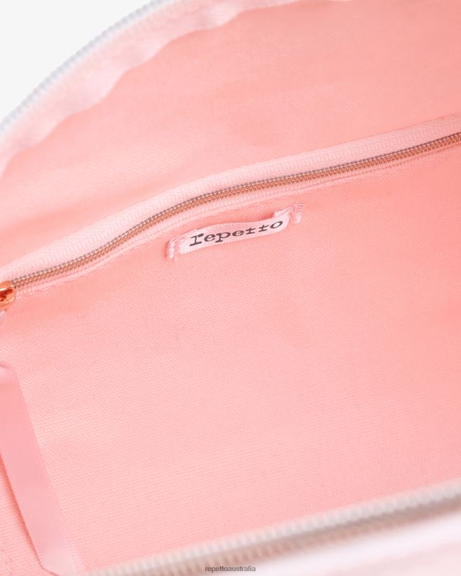Repetto F4XL400 Women Cotton Duffle Bag Size M Accessories Pale Pink
