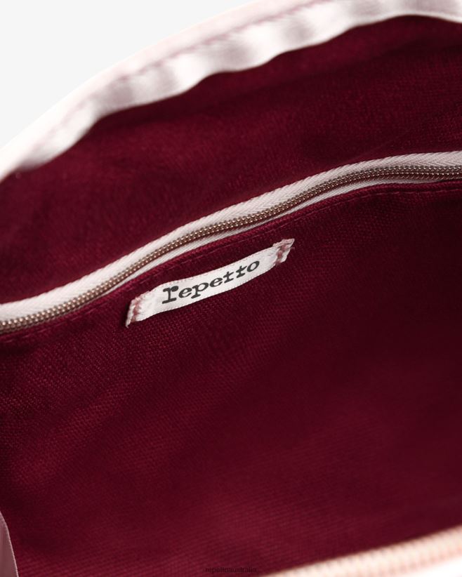 Repetto F4XL402 Women Cotton Duffle Bag Size M Accessories Nenuphar Pink