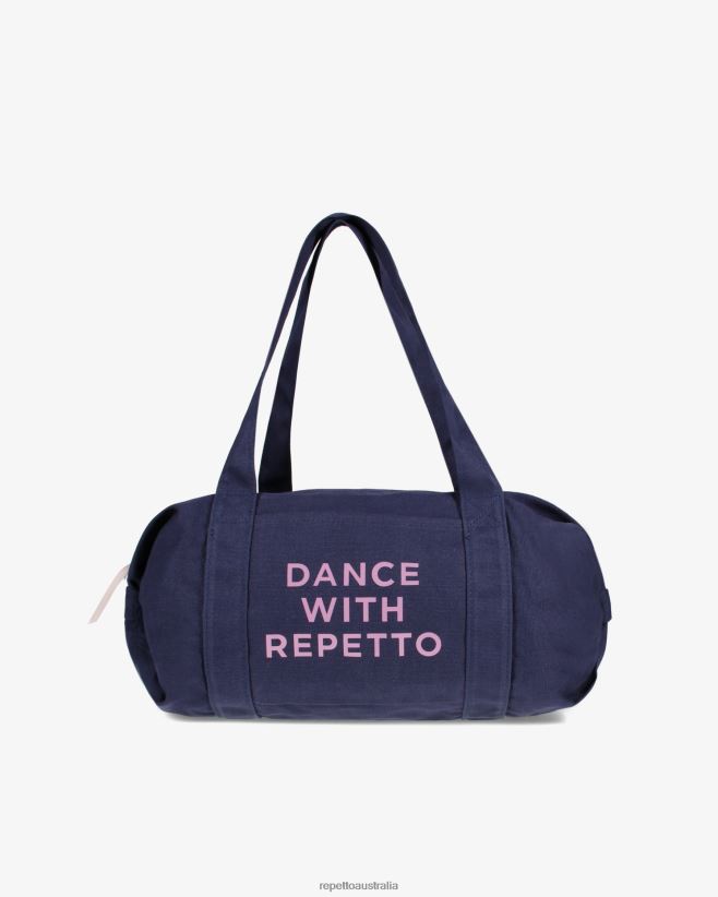 Repetto F4XL405 Women Cotton Duffle Bag Size M Accessories Midnight Blue