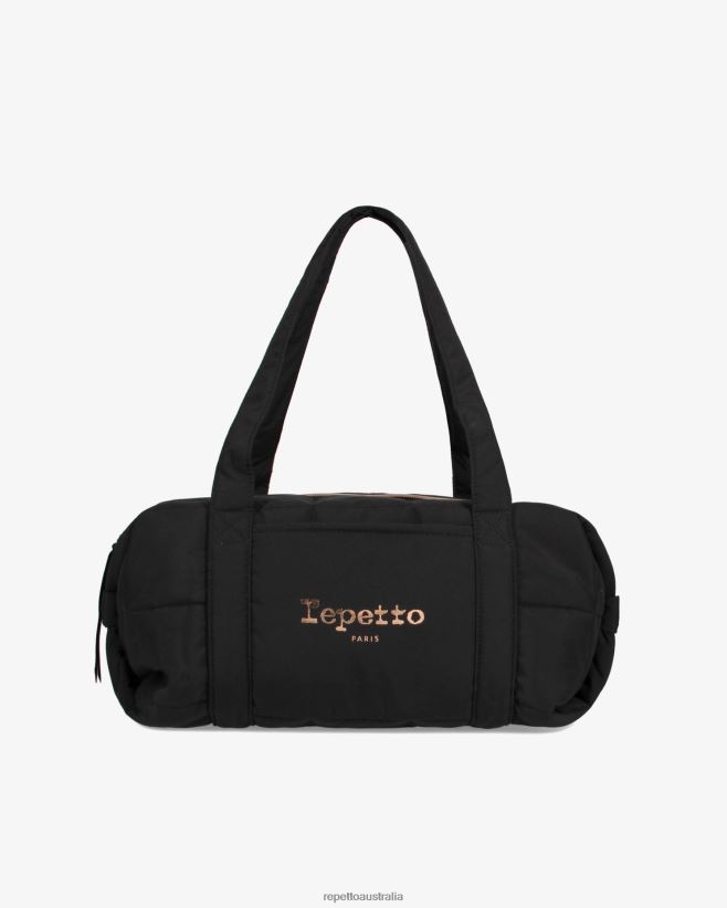 Repetto F4XL407 Women Padded Nylon Duffle Bag Size M Accessories Black