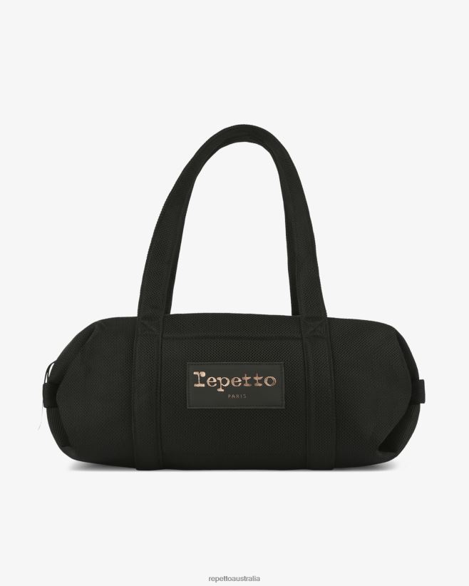 Repetto F4XL409 Women Mesh Duffle Bag Size M Accessories Black