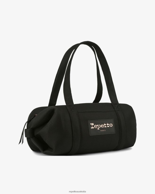 Repetto F4XL409 Women Mesh Duffle Bag Size M Accessories Black