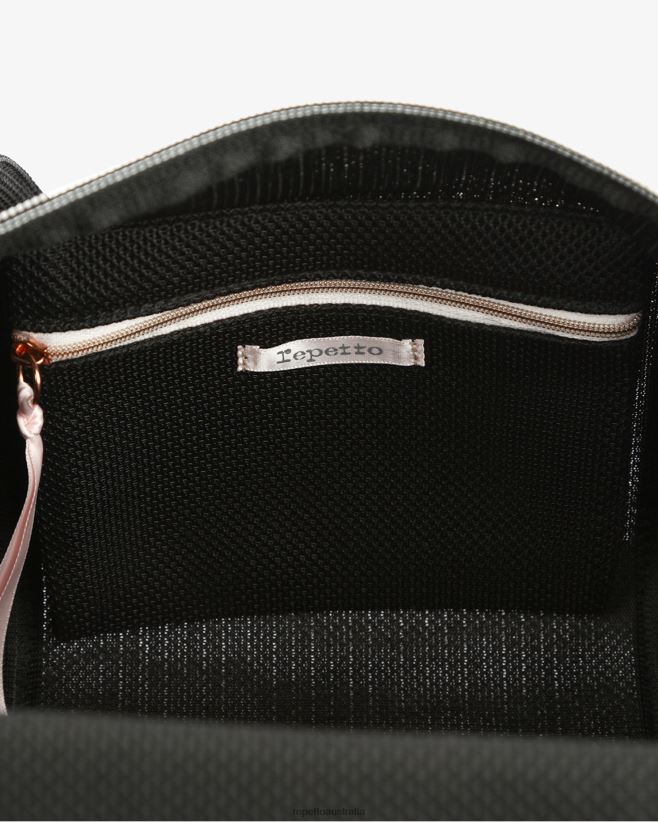 Repetto F4XL409 Women Mesh Duffle Bag Size M Accessories Black