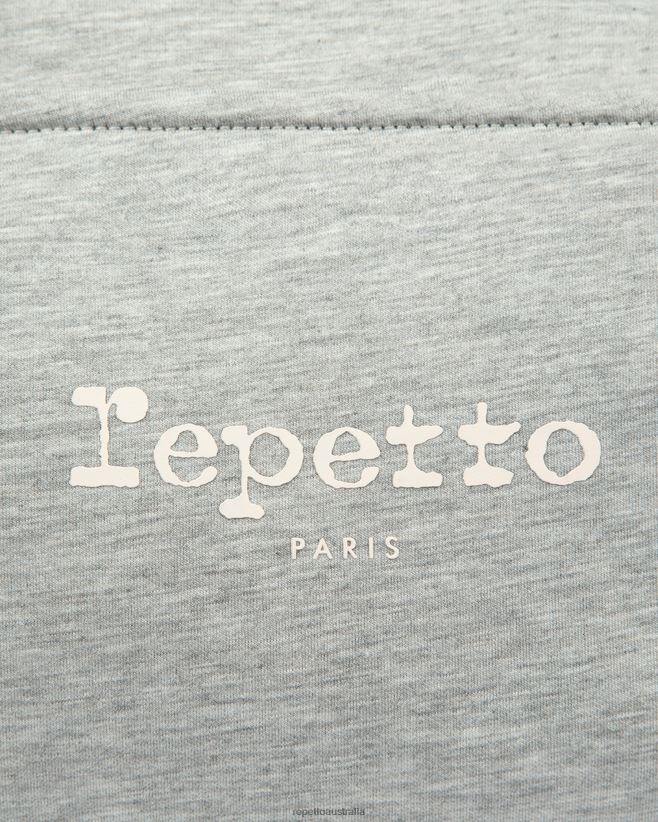 Repetto F4XL410 Women Jersey Duffle Bag Size L Accessories Mottled Light Grey