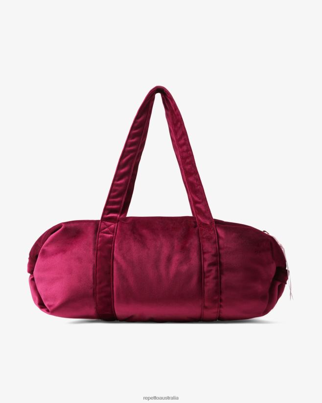 Repetto F4XL415 Women Velvet Duffle Bag Size L Accessories Nenuphar Pink