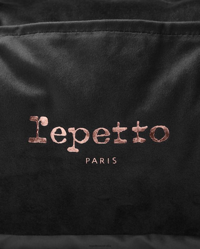 Repetto F4XL416 Women Velvet Duffle Bag Size L Accessories Black