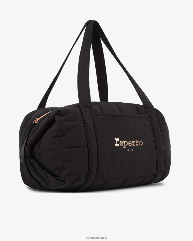 Repetto F4XL417 Women Padded Nylon Duffle Bag Size L Accessories Black