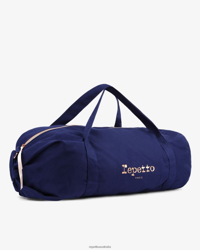 Repetto F4XL420 Women Cotton Duffle Bag Size Xl Accessories Petrol Blue