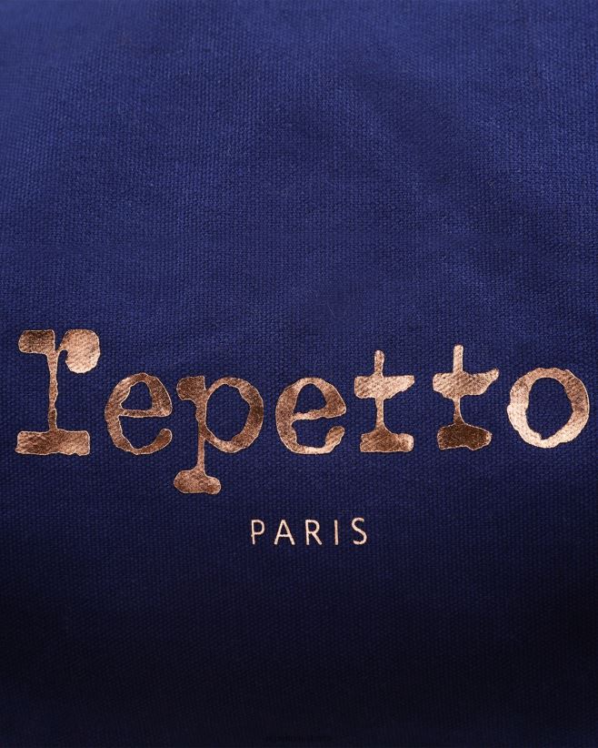 Repetto F4XL420 Women Cotton Duffle Bag Size Xl Accessories Petrol Blue