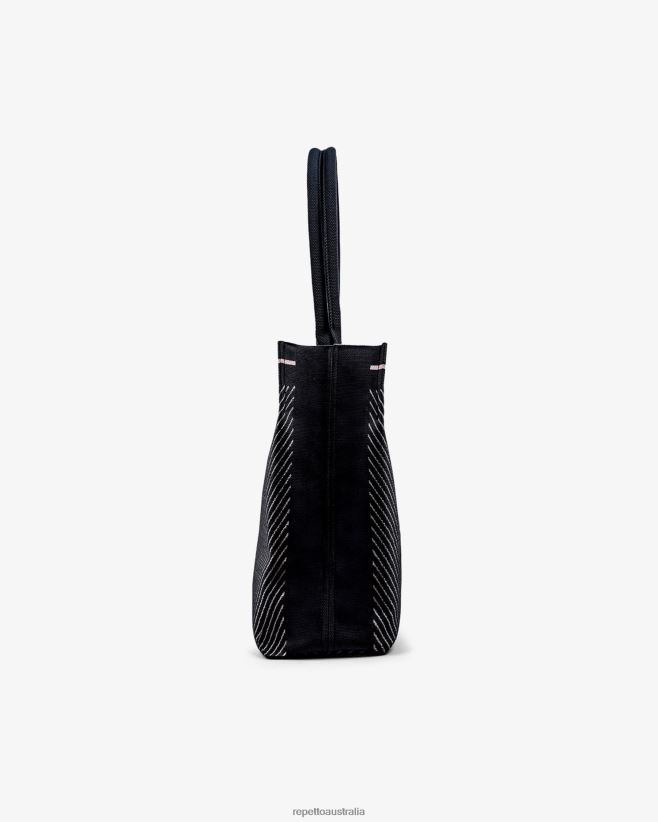 Repetto F4XL422 Women Shopping Bag Accessories Black And Petal Pink