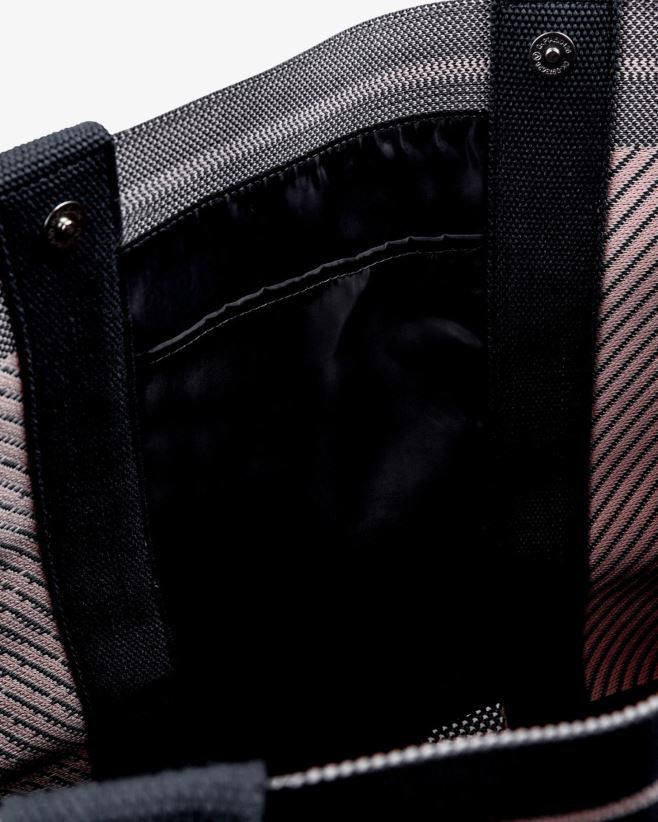 Repetto F4XL422 Women Shopping Bag Accessories Black And Petal Pink