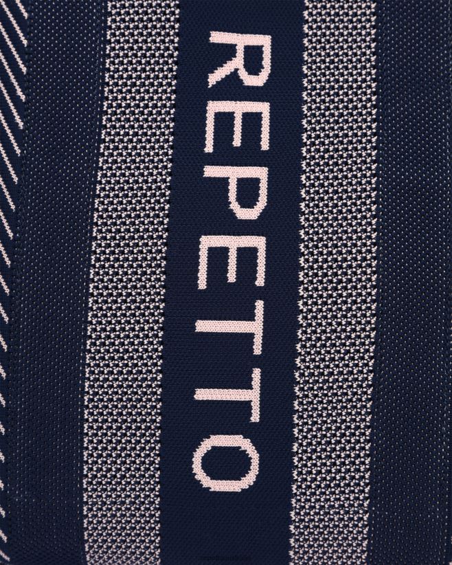 Repetto F4XL423 Women Shopping Bag Accessories Navy Blue Blush
