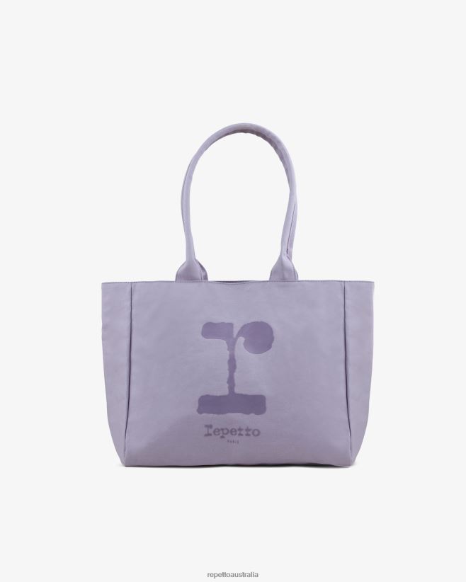 Repetto F4XL424 Women "R" Shopping Bag Accessories Misty Purple