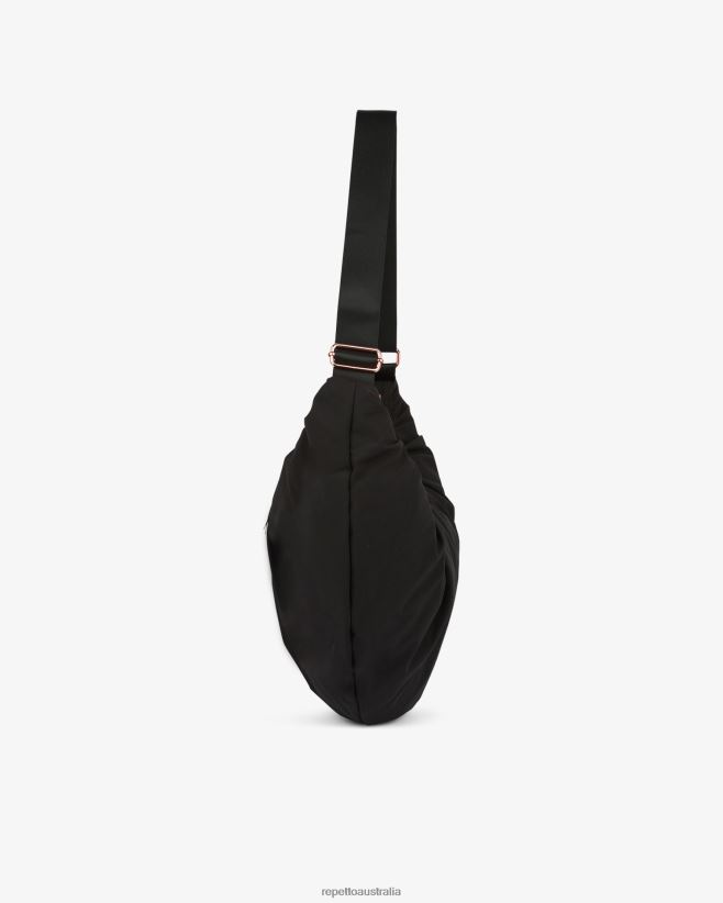 Repetto F4XL427 Women Lune Padded Nylon Half-Moon Bag Accessories Black