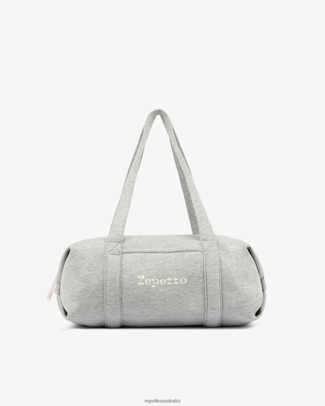 Repetto F4XL429 Women Jersey Duffle Bag Size M Accessories Mottled Light Grey