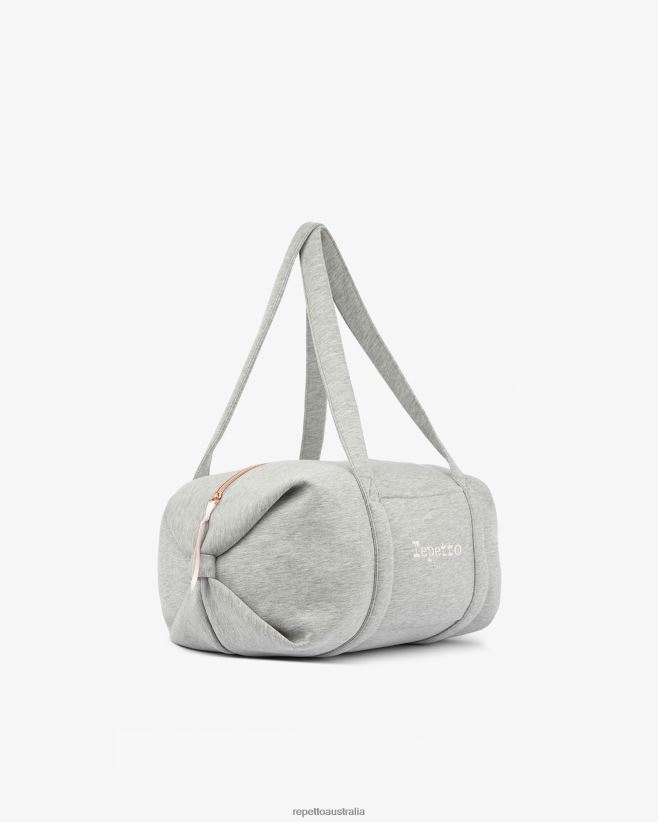Repetto F4XL429 Women Jersey Duffle Bag Size M Accessories Mottled Light Grey