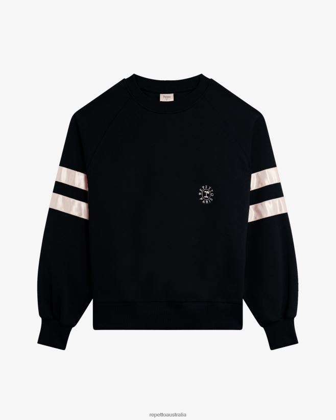 Repetto F4XL353 Women Satin Sweatshirt Clothing Black