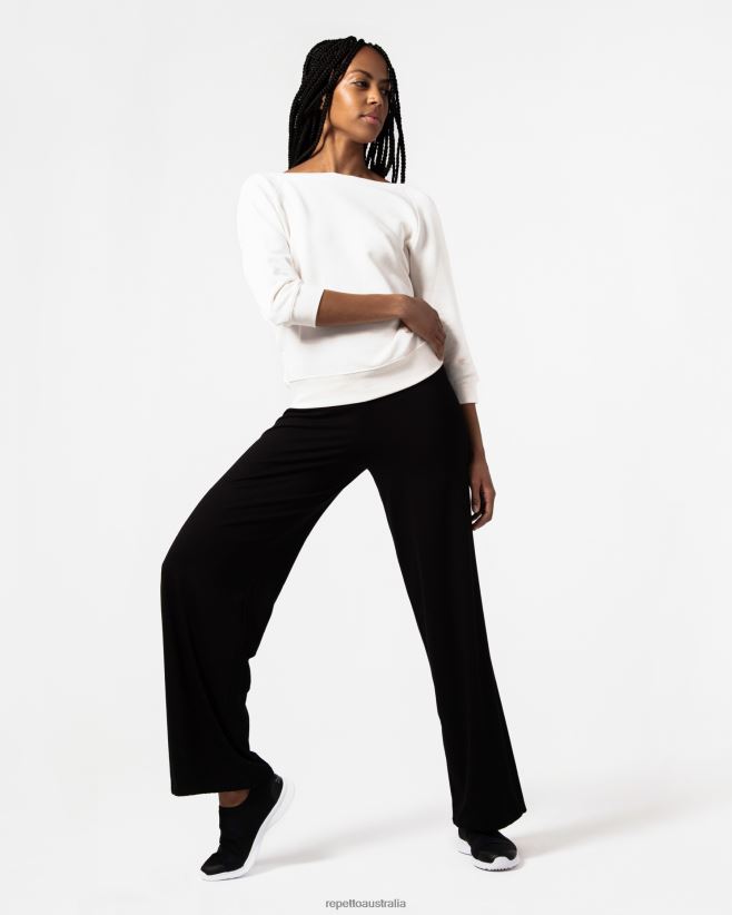 Repetto F4XL366 Women Wrap-Over Sweatshirt Clothing Ivory White