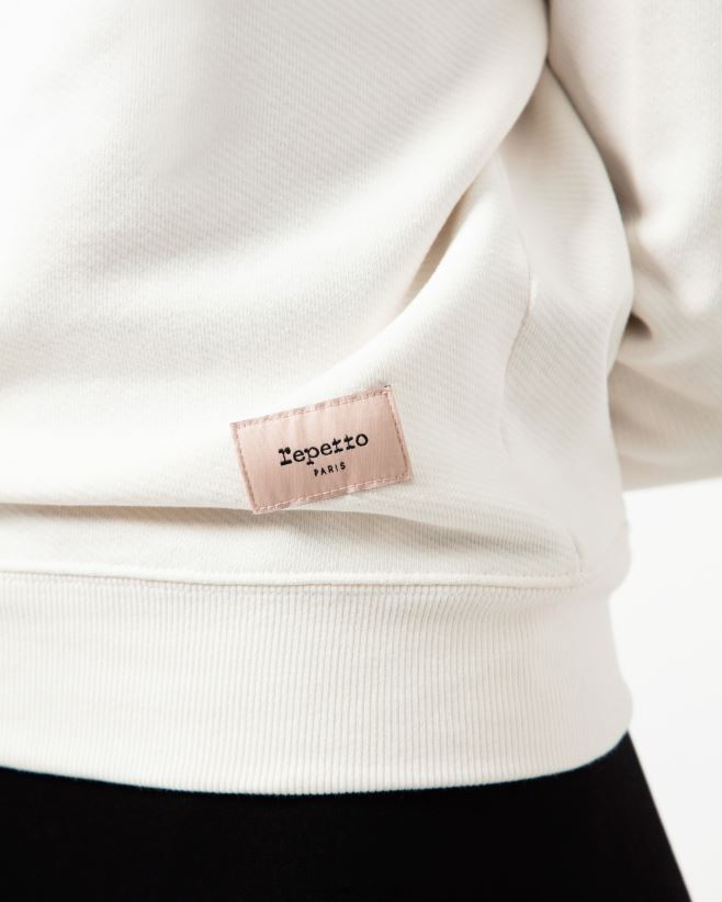 Repetto F4XL366 Women Wrap-Over Sweatshirt Clothing Ivory White