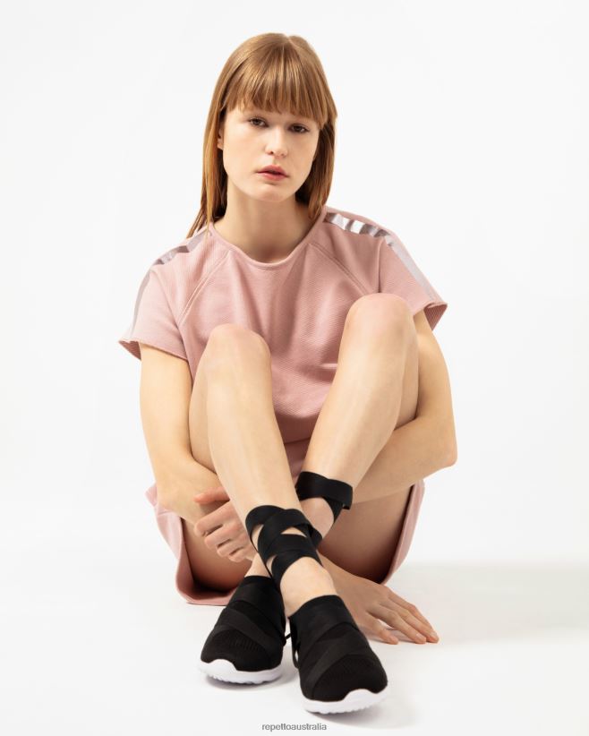 Repetto F4XL367 Women Short-Sleeved Graphic Sweatshirt Clothing Pinky