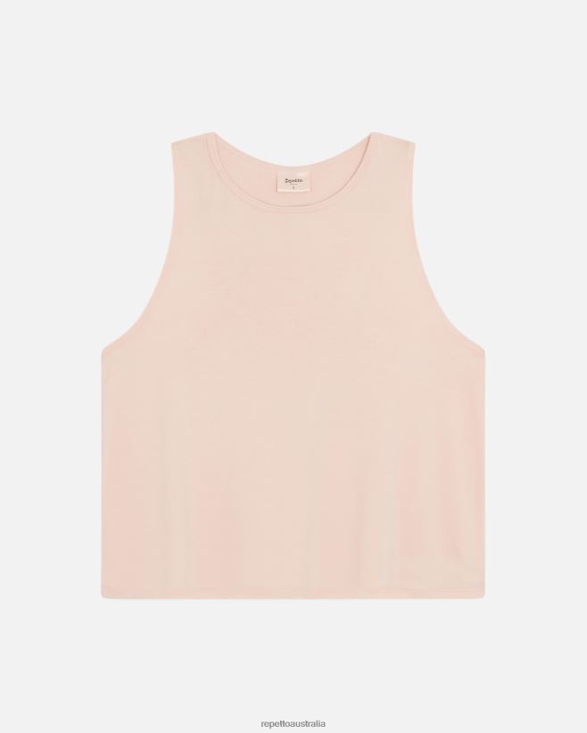 Repetto F4XL329 Women Studio Draped Tank Top Clothing Petal Pink