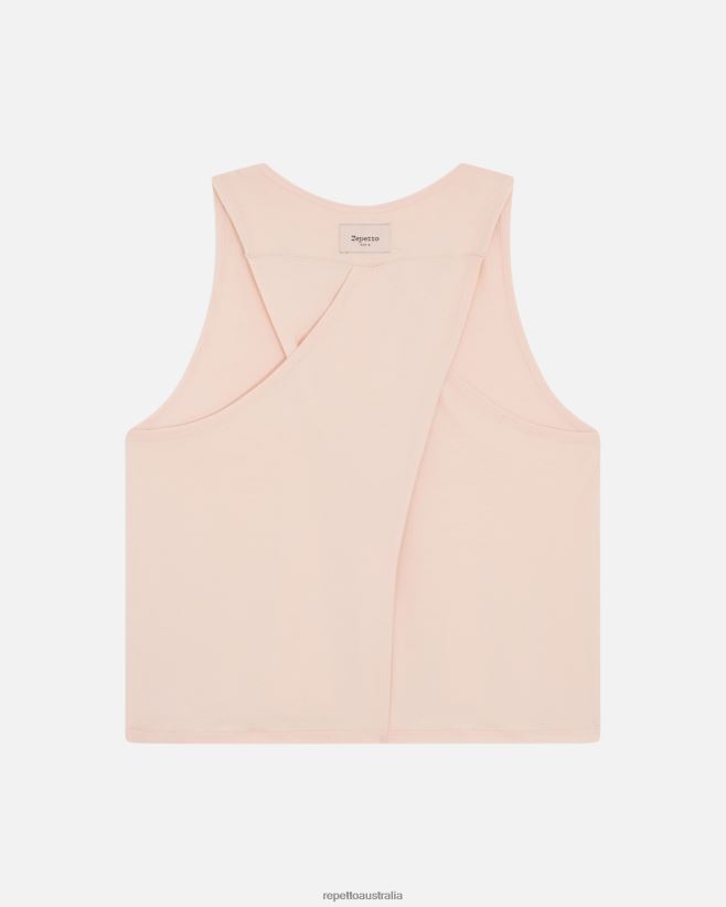Repetto F4XL329 Women Studio Draped Tank Top Clothing Petal Pink