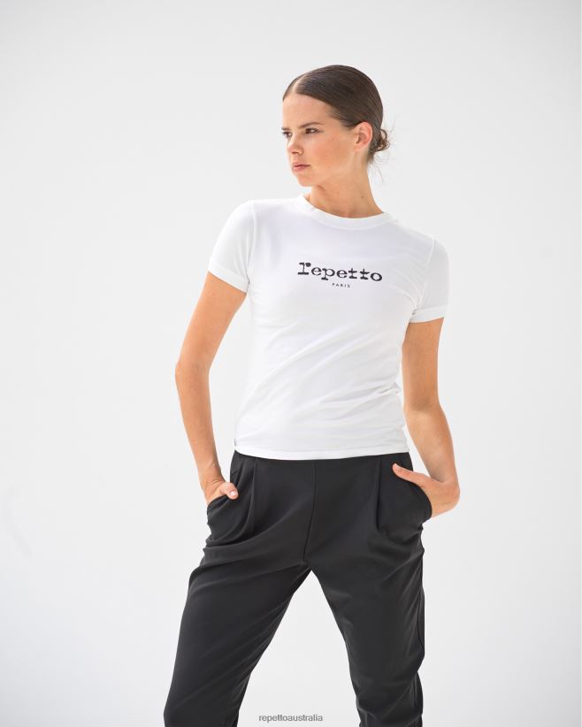 Repetto F4XL347 Women T-Shirt Clothing Black And White
