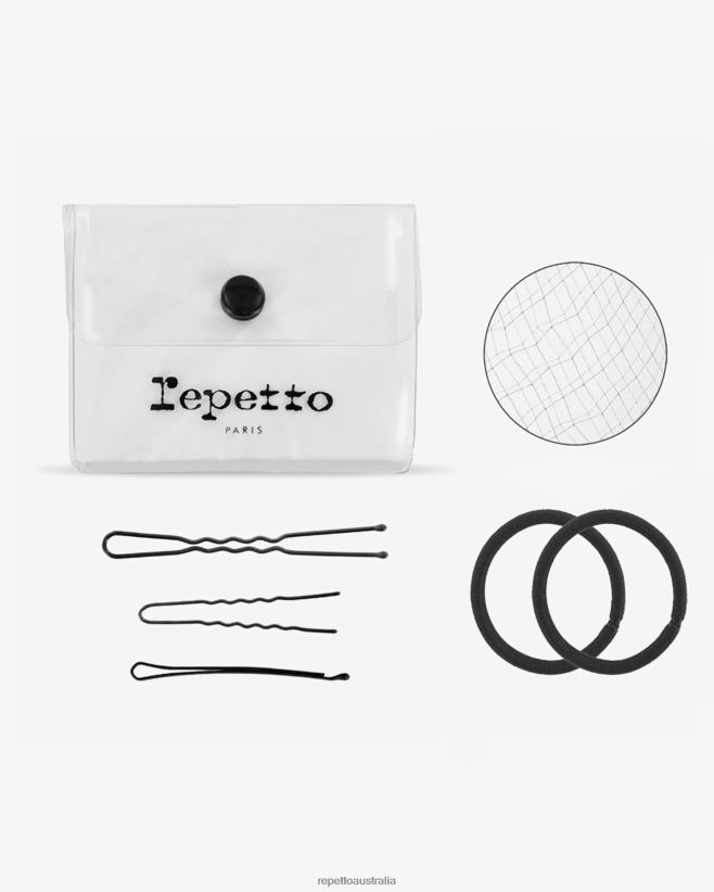 Repetto F4XL634 Women Hair Kit For Dance Bun Accessories Black
