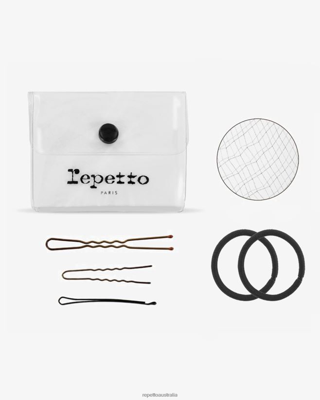 Repetto F4XL635 Women Hair Kit For Dance Bun Accessories Dark