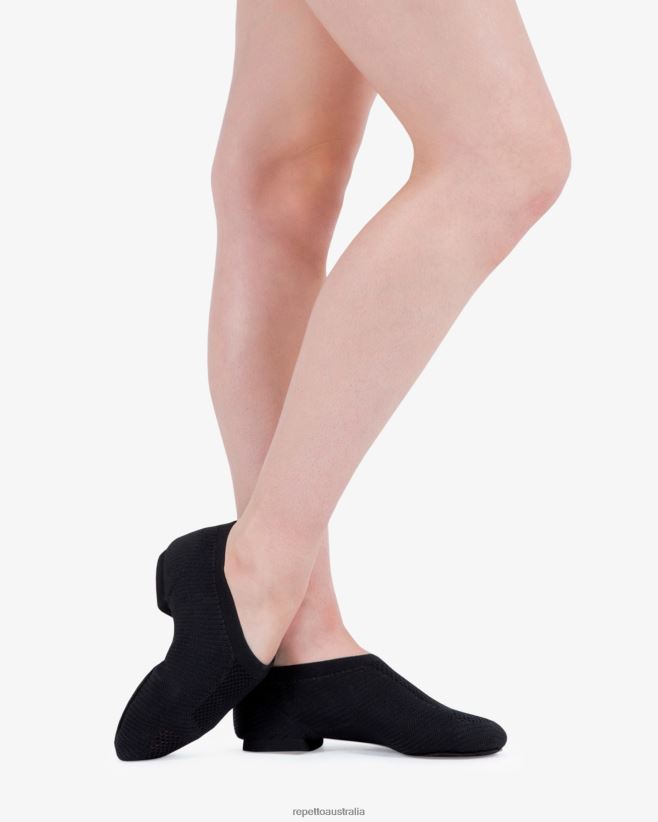 Repetto F4XL624 Women Split Sole Jazz Shoes F.I.T Footwear Black
