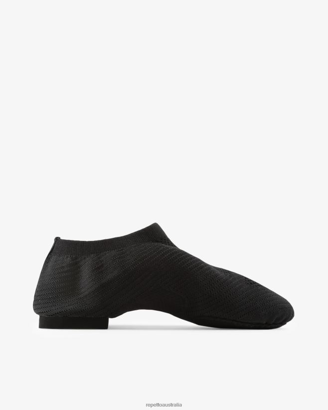 Repetto F4XL624 Women Split Sole Jazz Shoes F.I.T Footwear Black