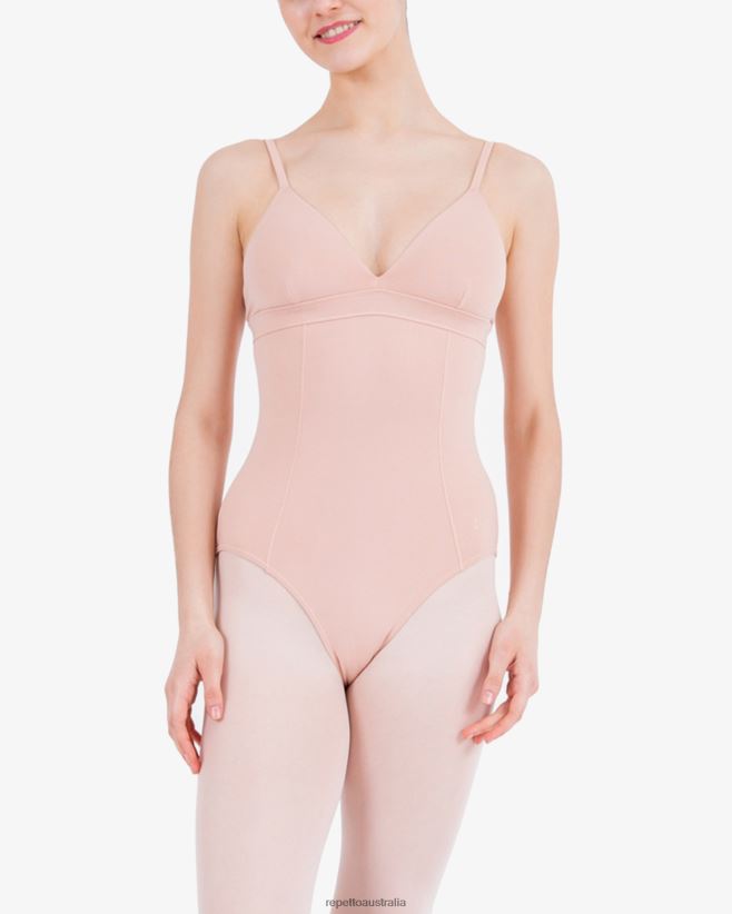 Repetto F4XL437 Women Thin Straps Leotard Clothing Nude