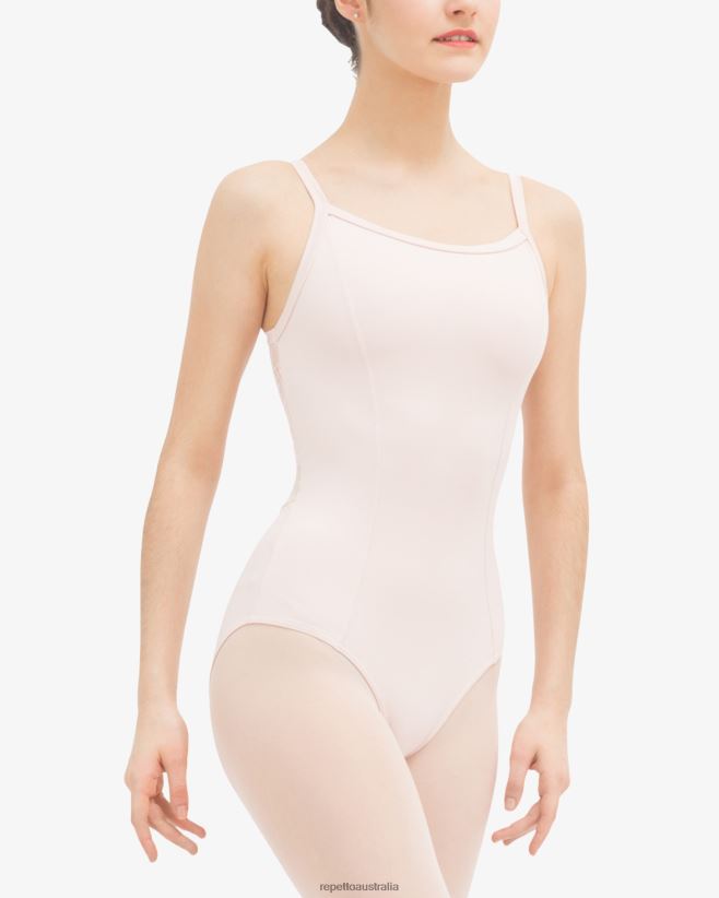 Repetto F4XL439 Women Leotard With Lace In The Back Clothing Petal Pink