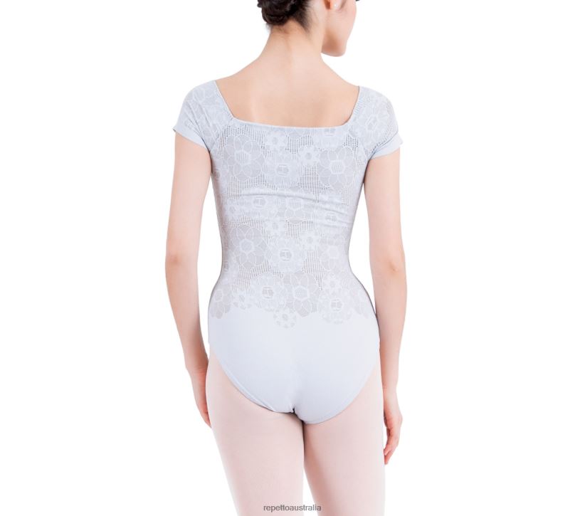 Repetto F4XL460 Women Short Sleeves Lace Leotard Clothing Fashion