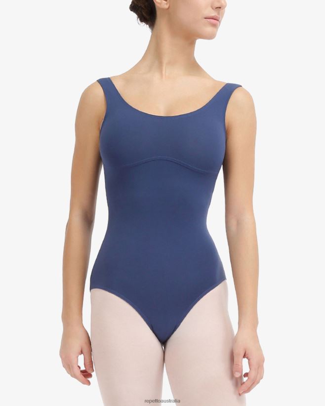 Repetto F4XL466 Women Large Straps Leotard Clothing Nocturne Blue